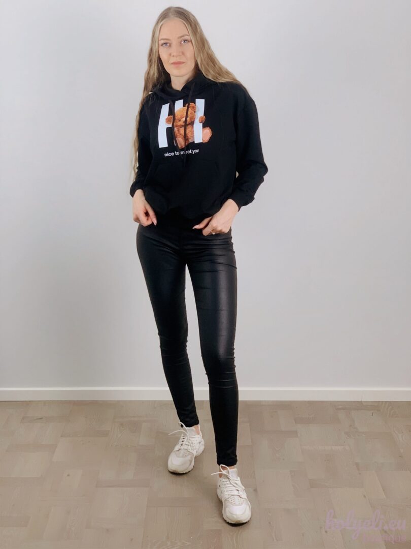 Hooded sweatshirt, black