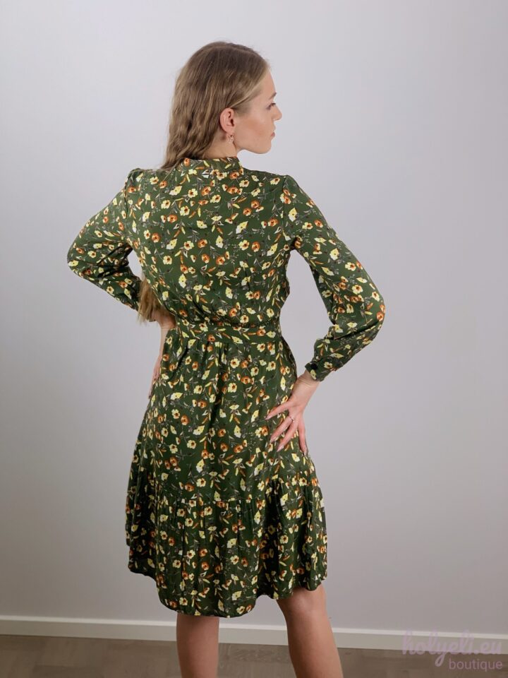 Lillemustriline kleit, khaki - Pilt 2