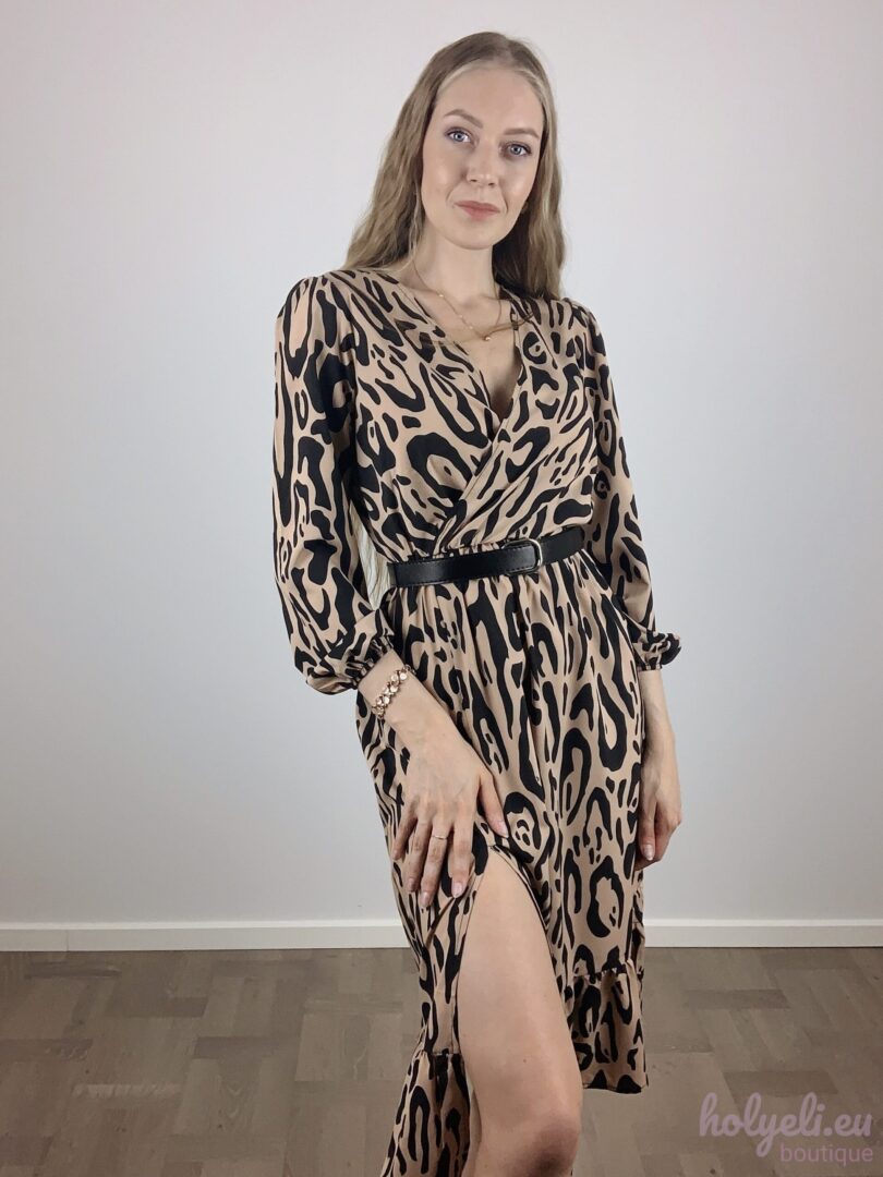 Patterned dress, multicolored