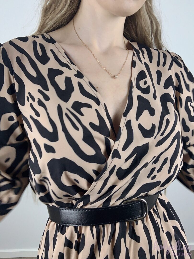 Patterned dress, multicolored