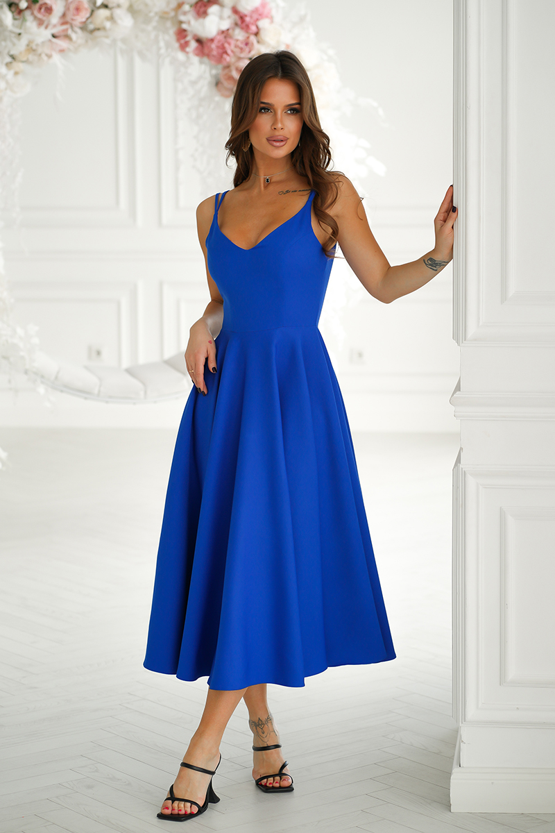 Midi õhtukleit, sinine