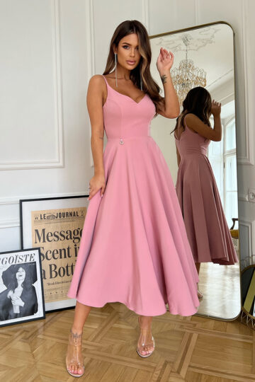 Midi õhtukleit, roosa