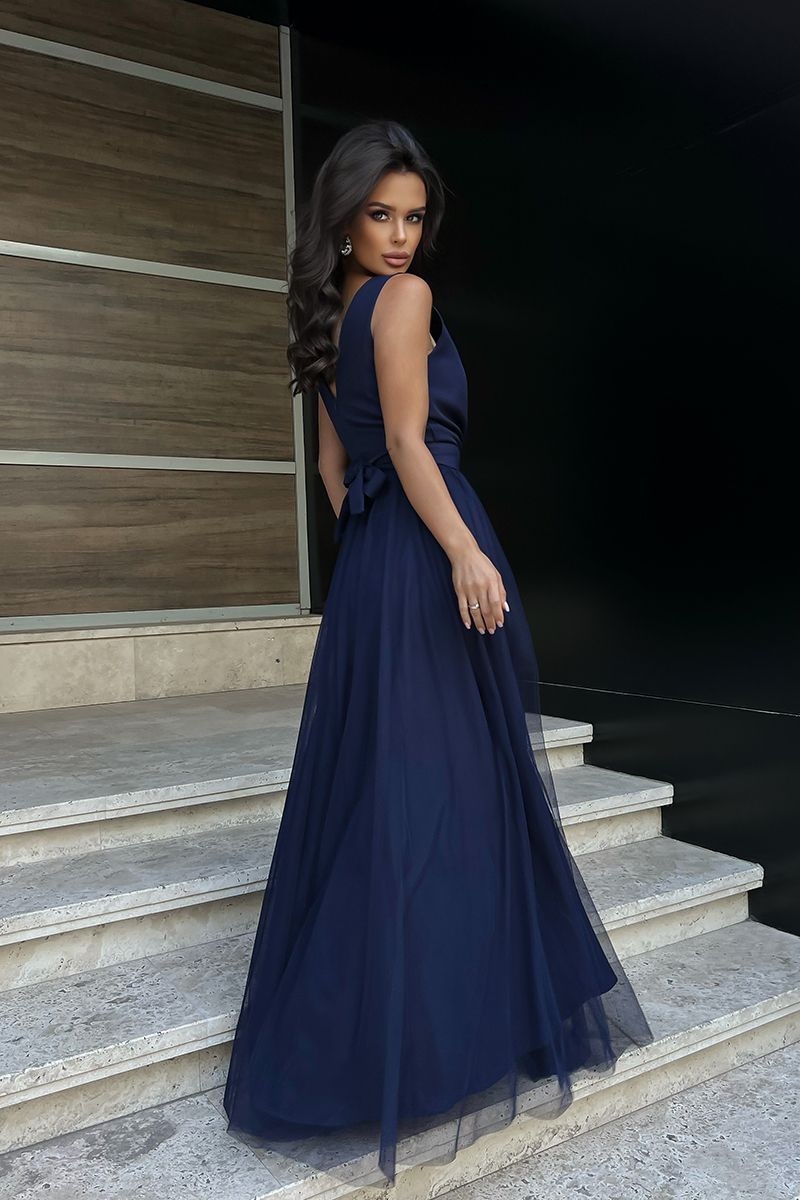 Maksi tüllkleit, tume sinine