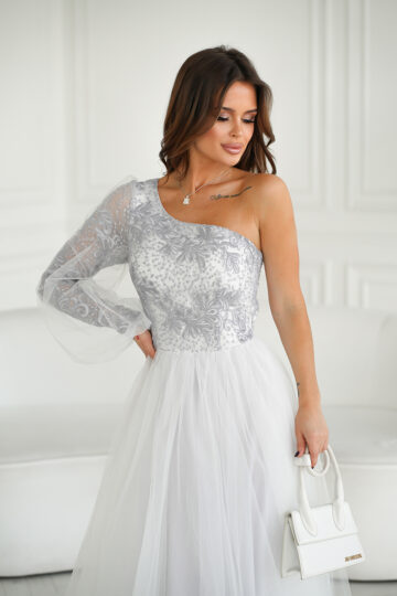 Luksuslik õhtukleit, hall