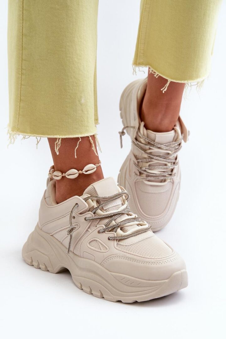 Sports shoes, beige