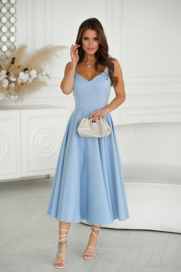 Midi õhtukleit, hele sinine