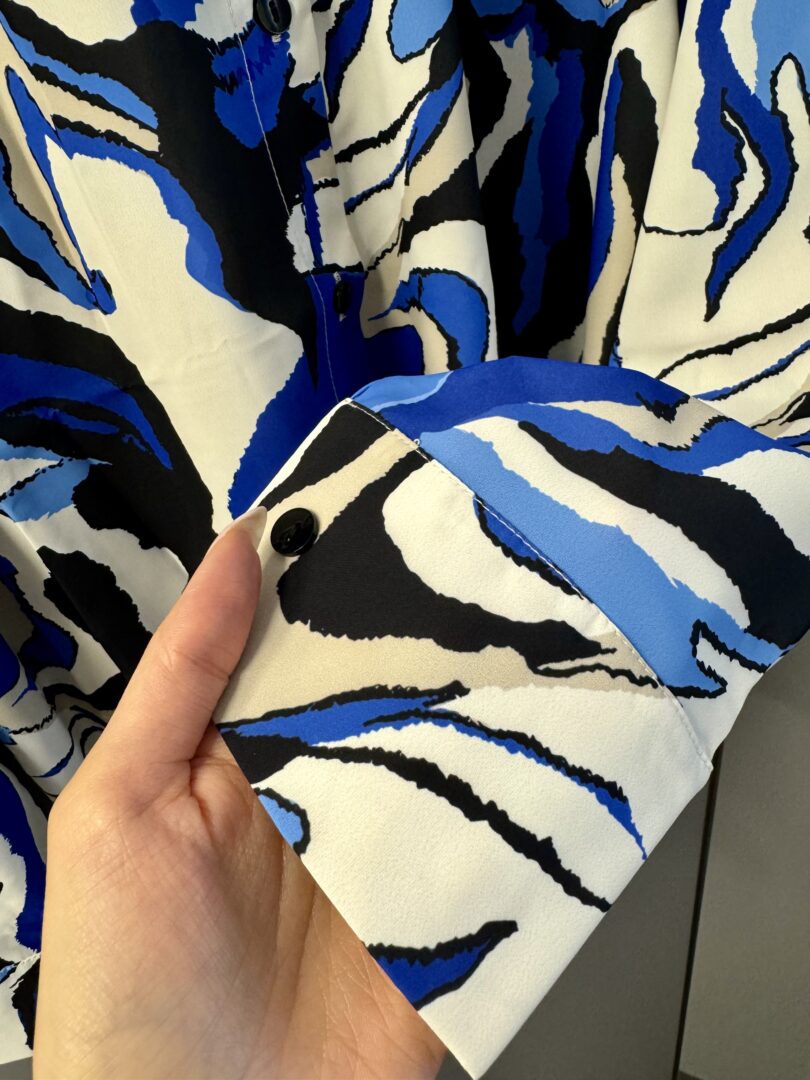 Patterned shirt, blue