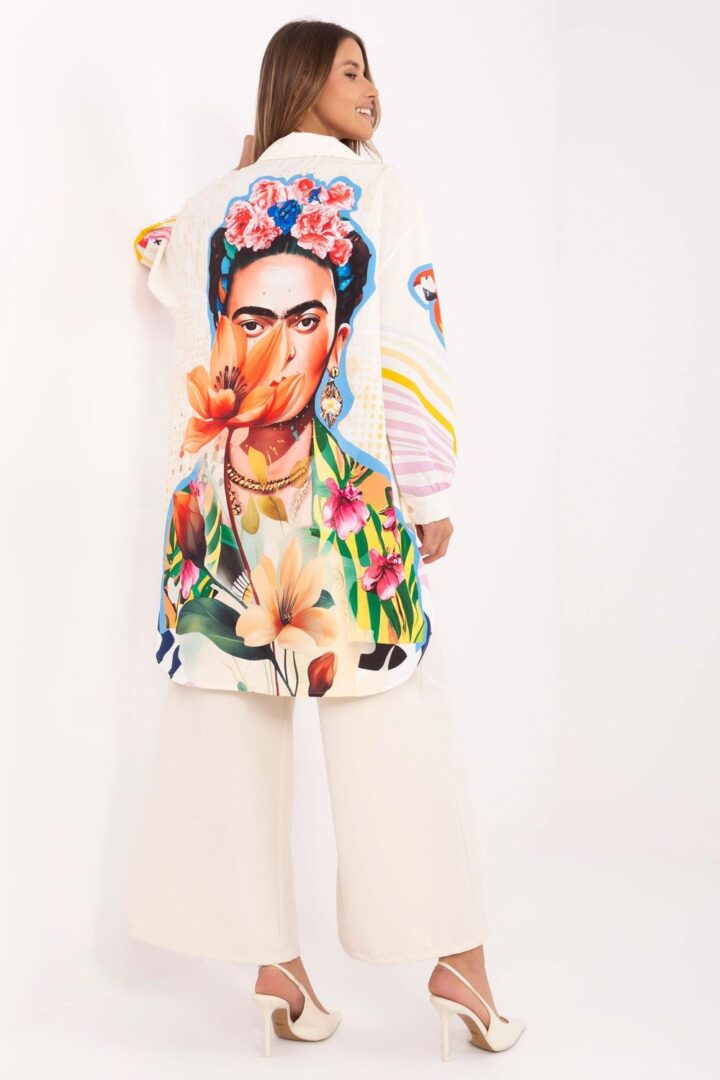 Long sleeve blouse, beige
