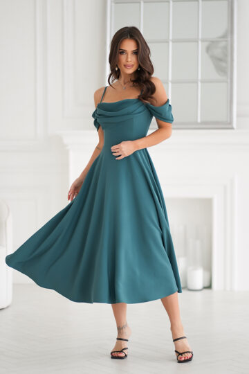 Romantiline midikleit, roheline