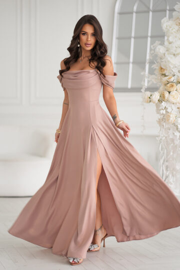 Romantiline maksikleit, pruun