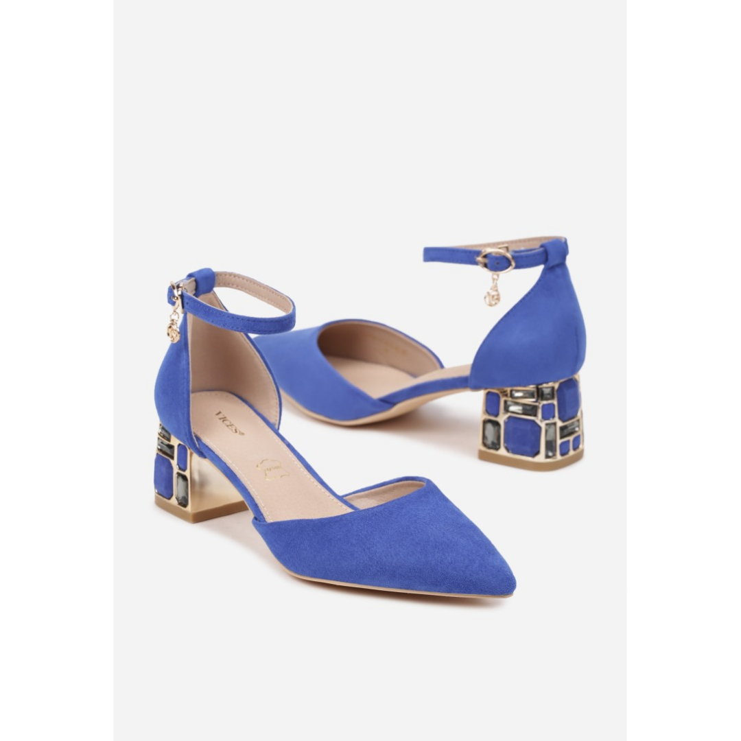 Heeled shoes, blue