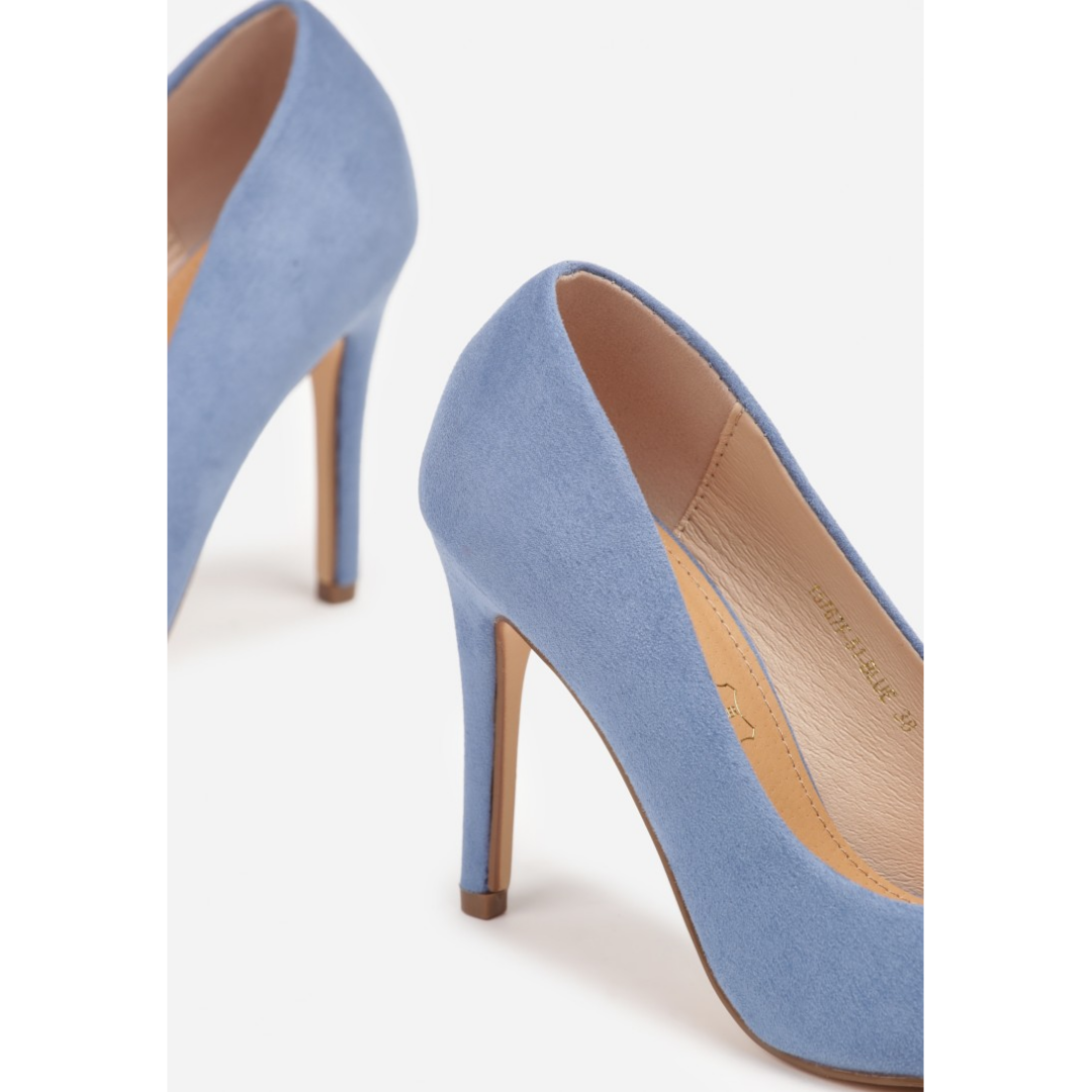Heeled shoes, blue