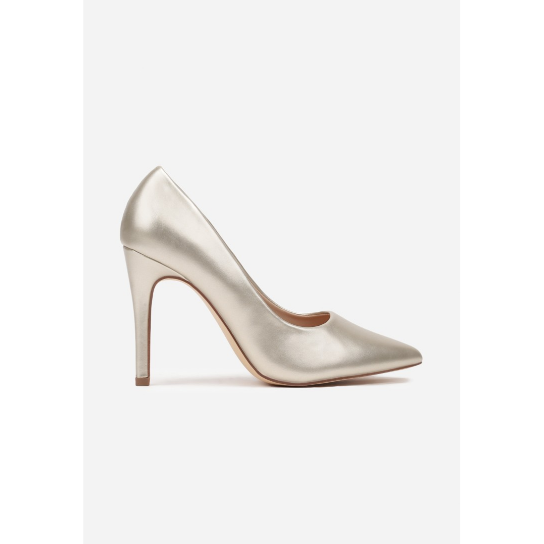 Heeled shoes, gold