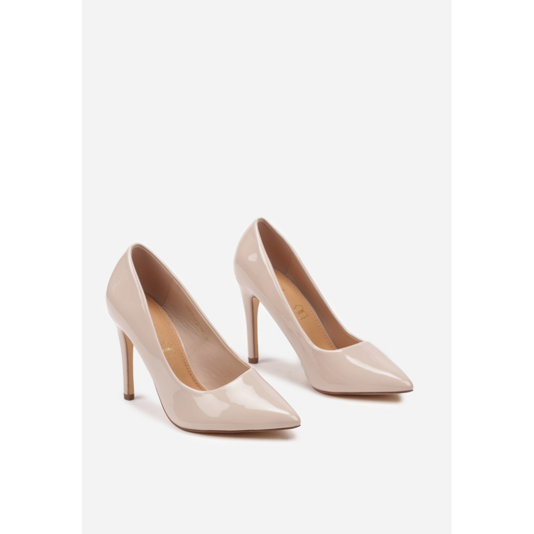 Heeled shoes, beige