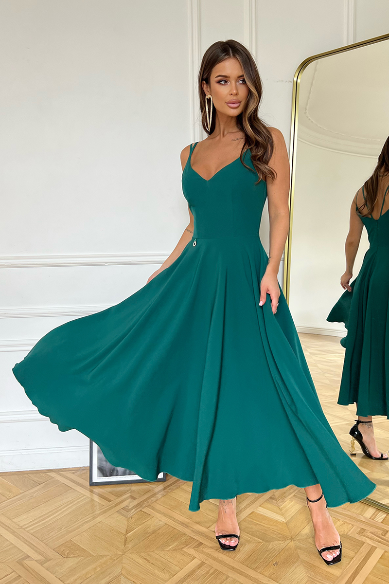 Midi õhtukleit, roheline