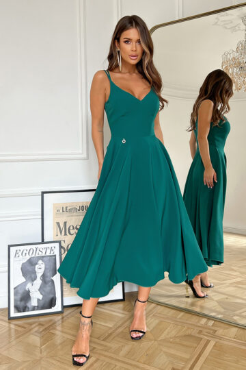 Midi õhtukleit, roheline