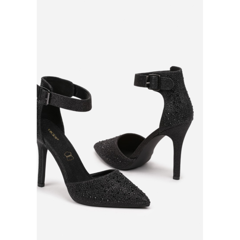 Glitter kontsaga kingad, must - Pilt 3
