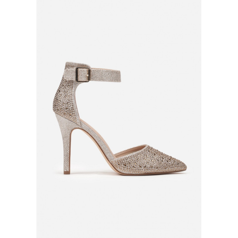Glitter kontsaga kingad, kuldne - Pilt 1