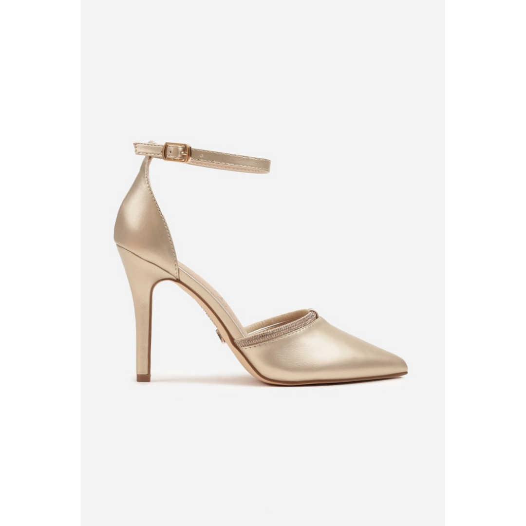 Heeled shoes, gold