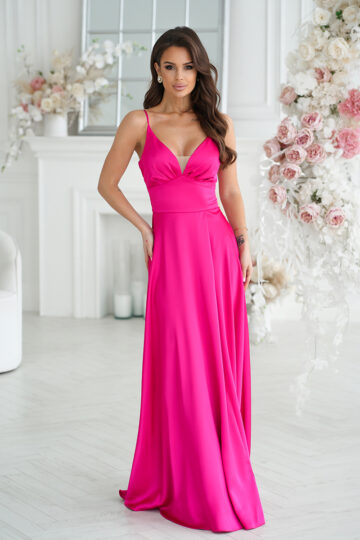 Lõhikuga maksikleit, roosa