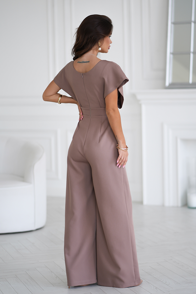 Elegantne jumpsuit, hele pruun