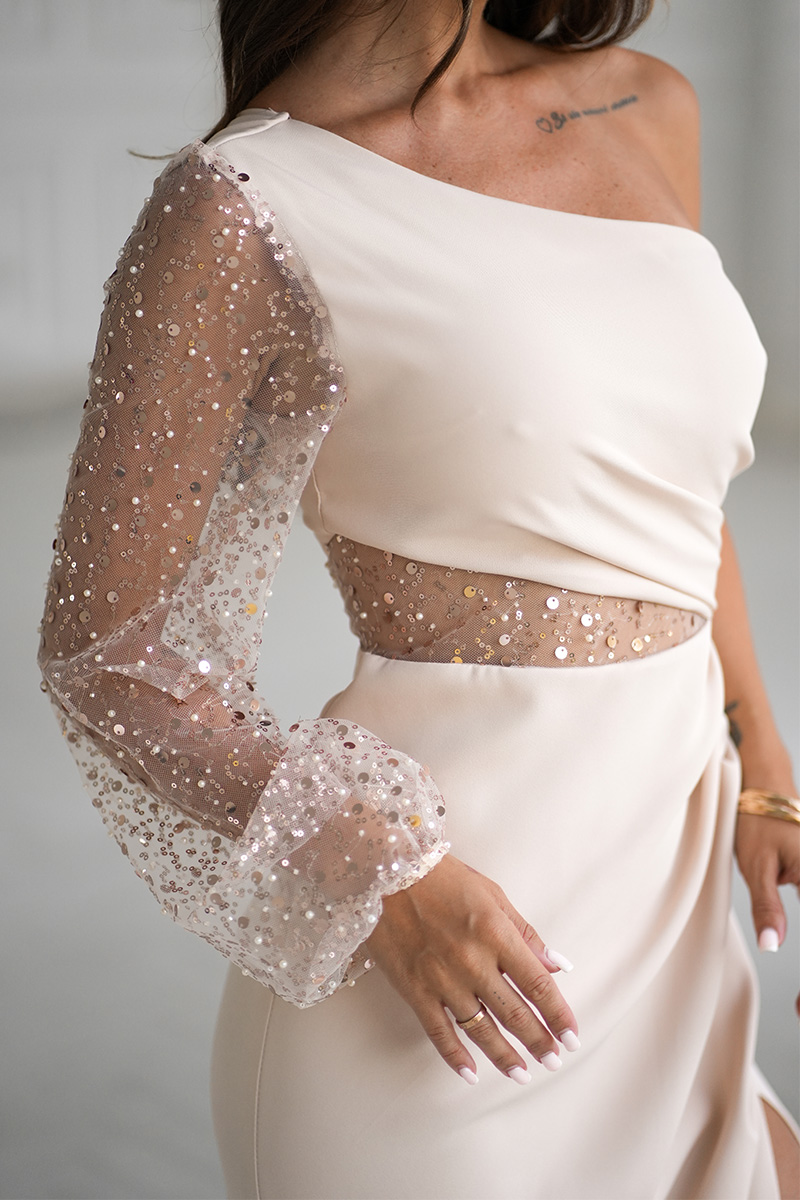 Elegantne maksikleit, beež