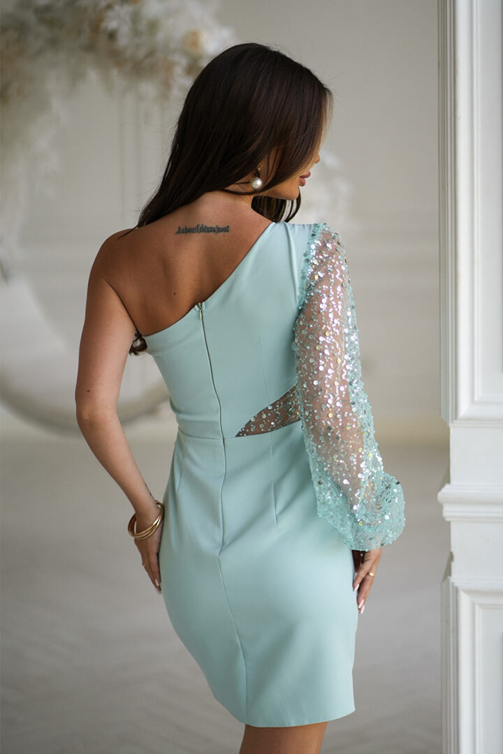 Elegantne õhtukleit, hele roheline