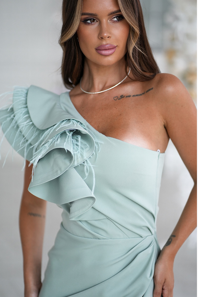 Volangidega maksikleit, hele roheline