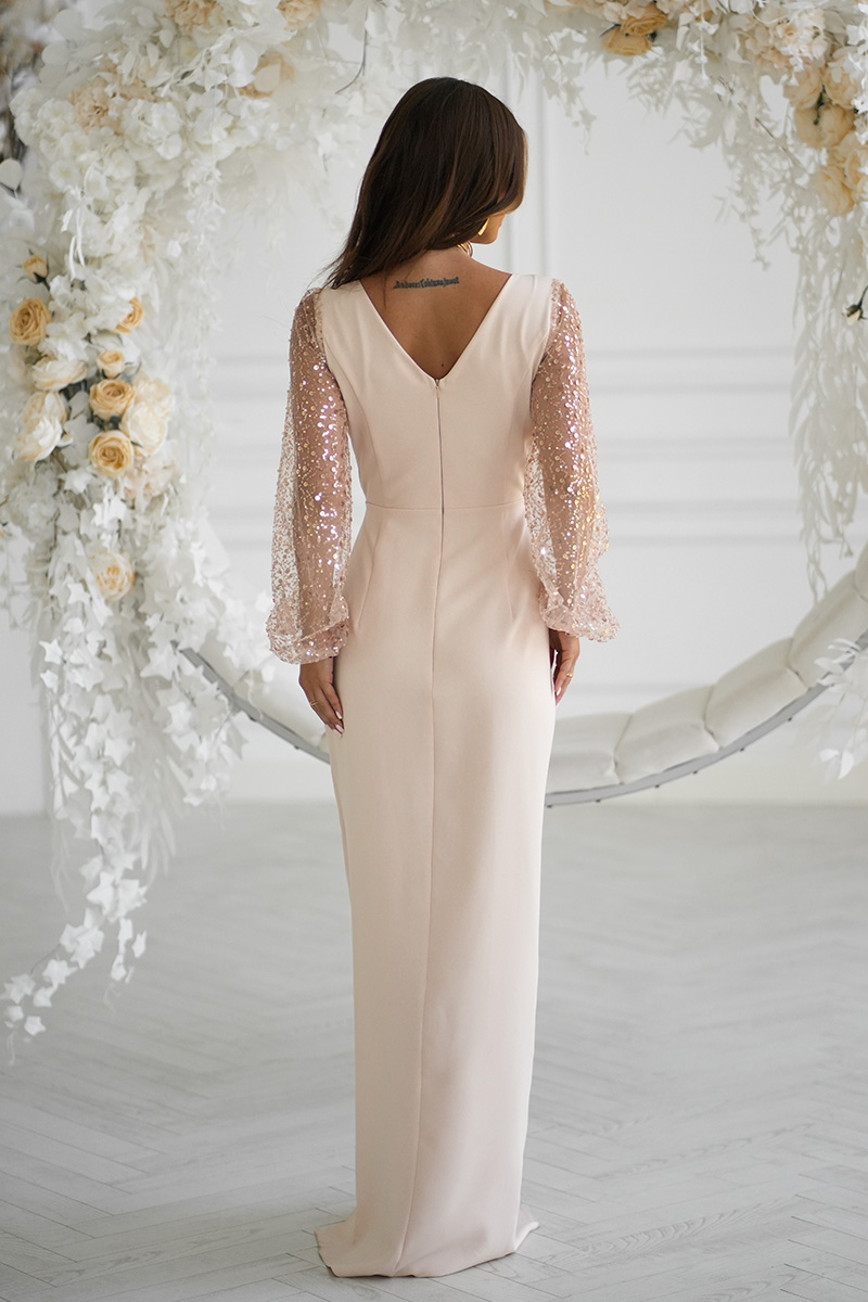 Elegantne maksikleit, beež