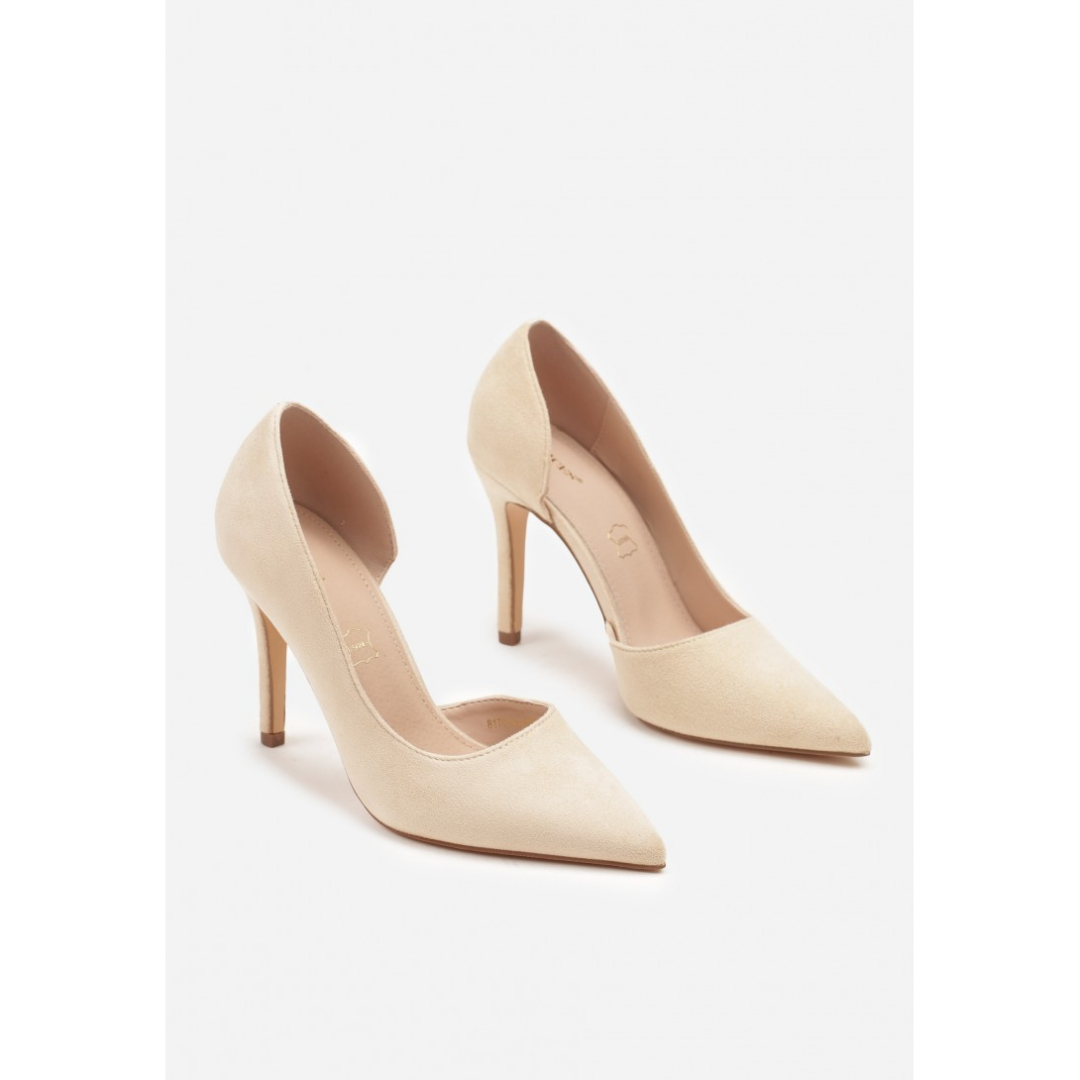 Heeled shoes, beige