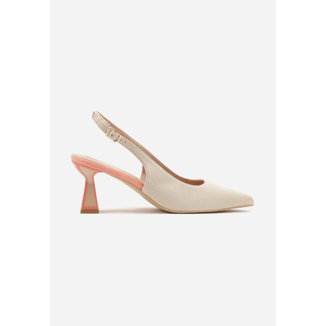 Heeled shoes, beige