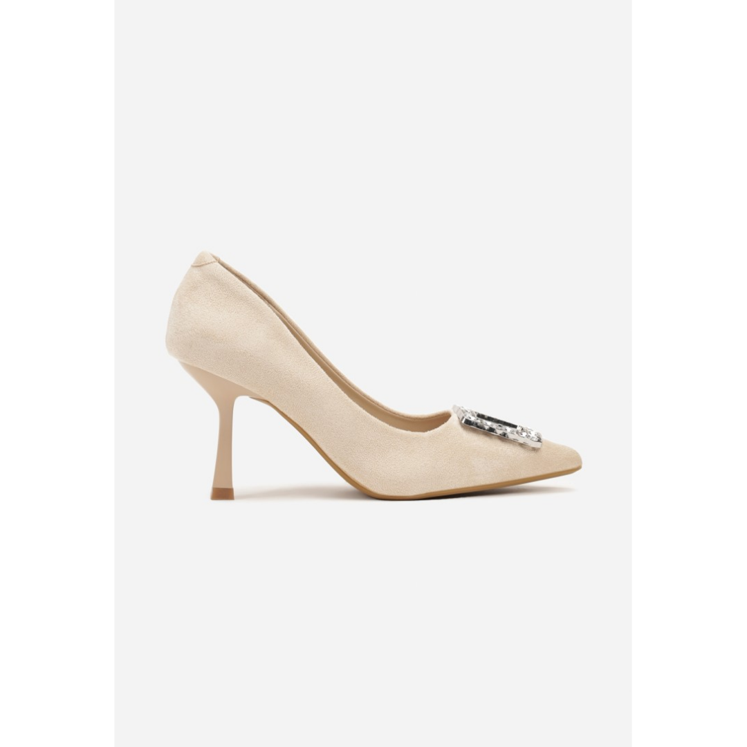 Heeled shoes, beige