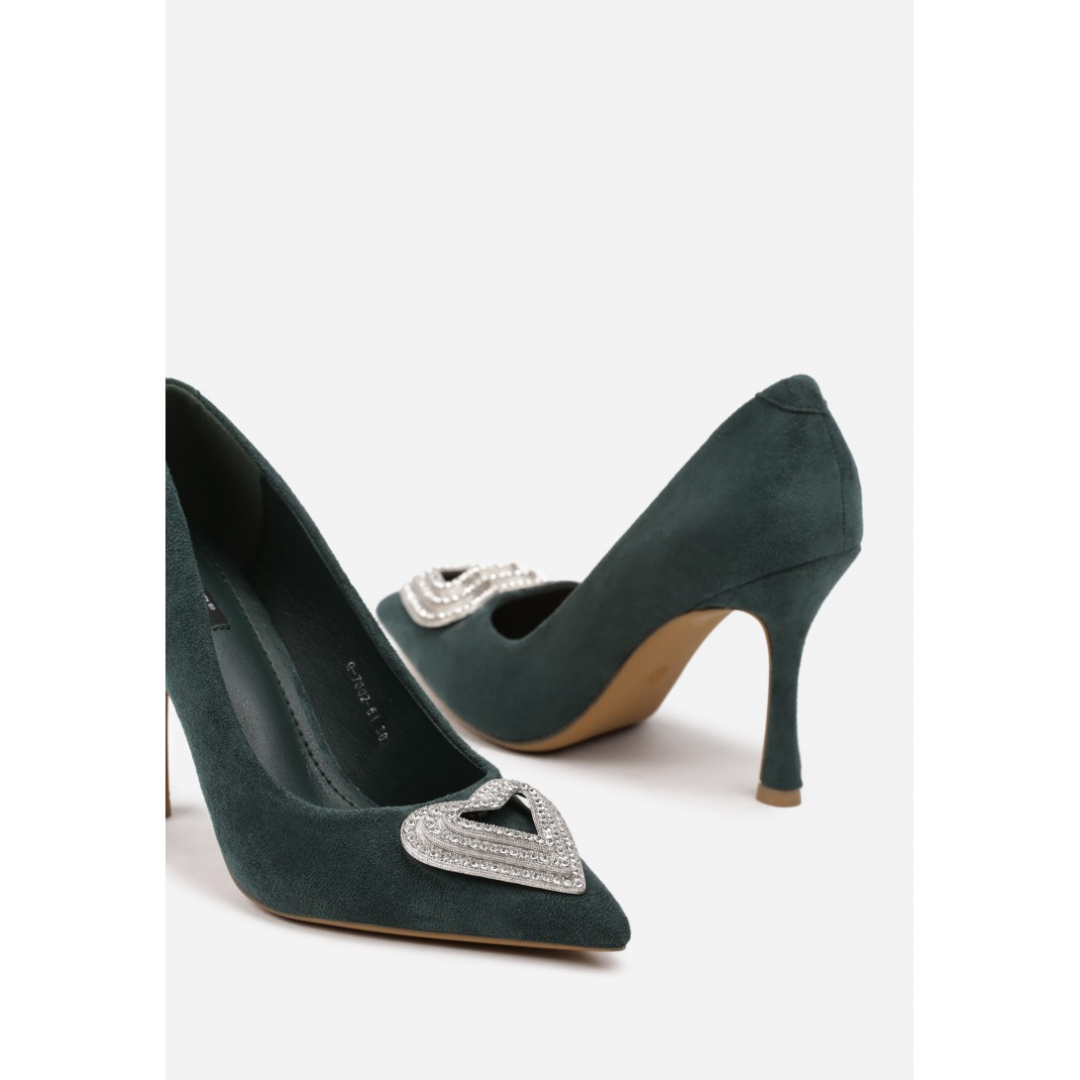 Heeled shoes, green