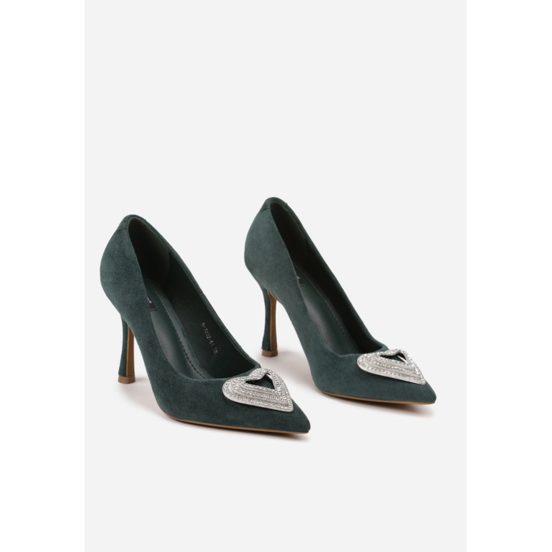 Heeled shoes, green