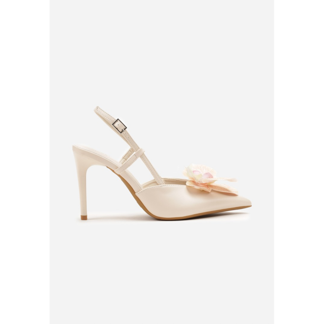 Heeled shoes, beige