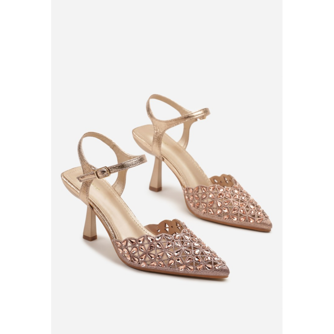 Heeled shoes, beige