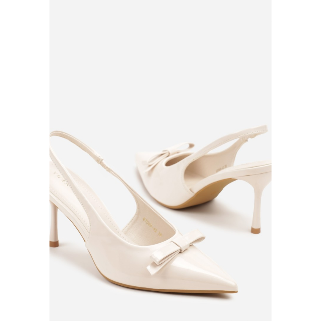 Heeled shoes, beige