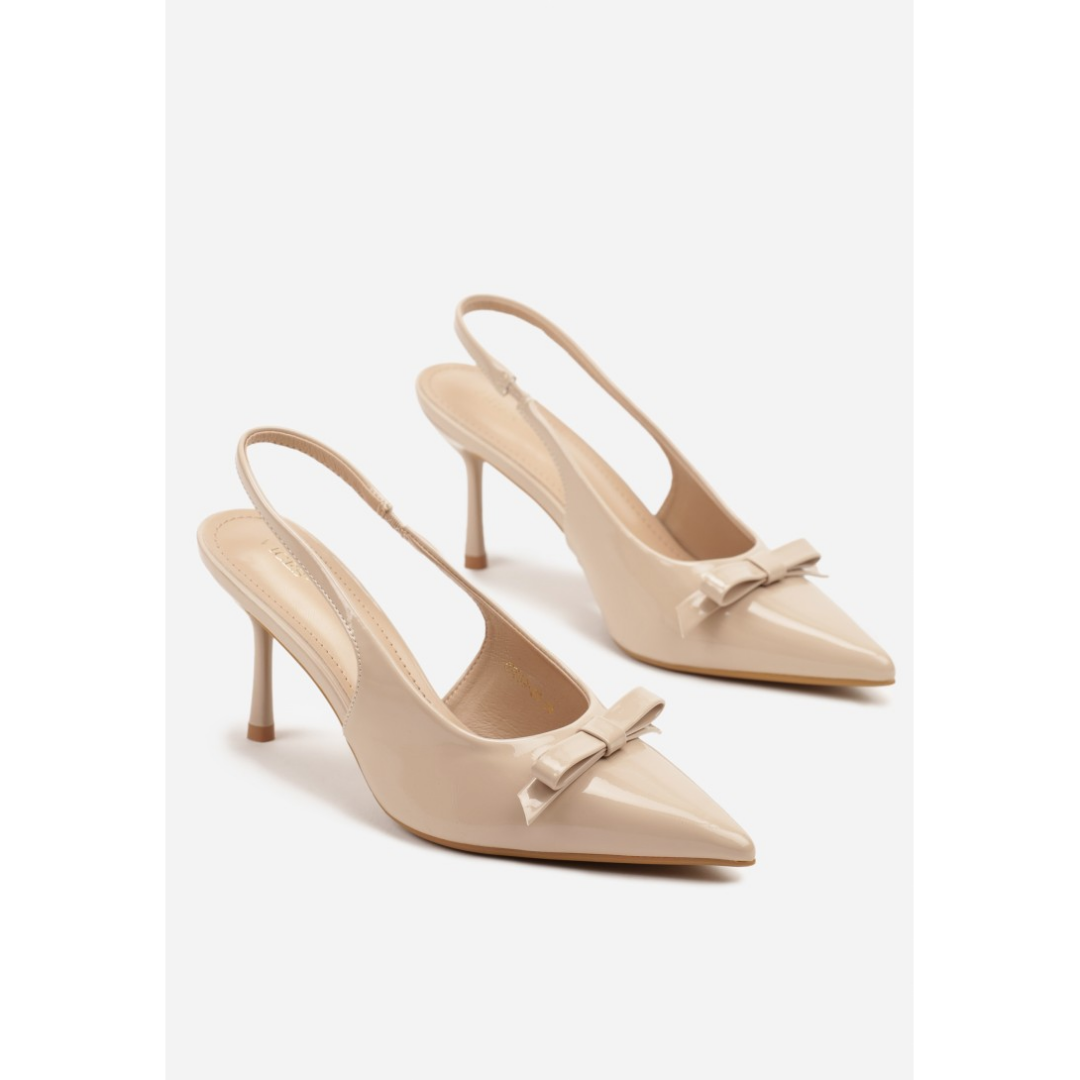 Heeled shoes, beige