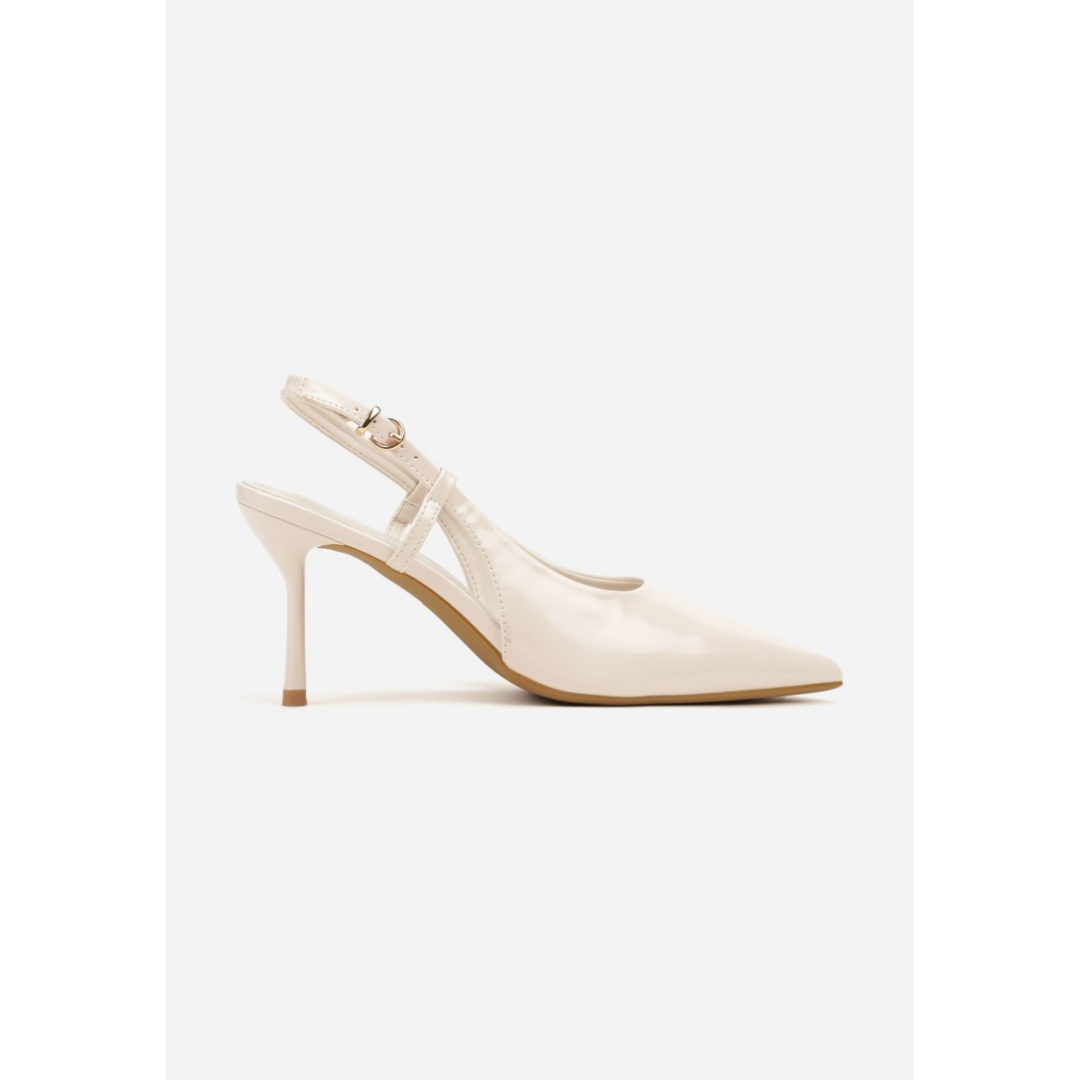 Heeled shoes, beige
