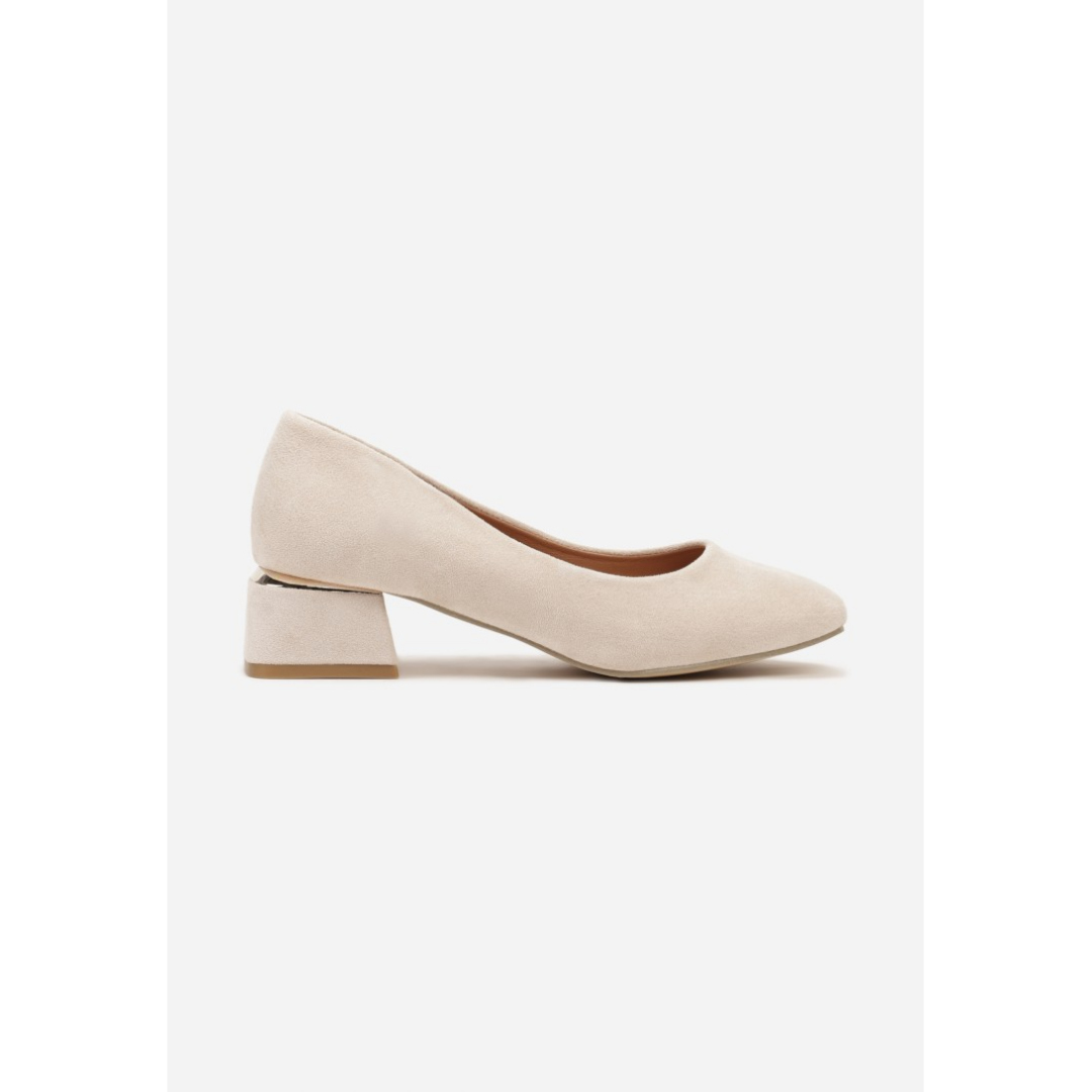 Heeled shoes, beige