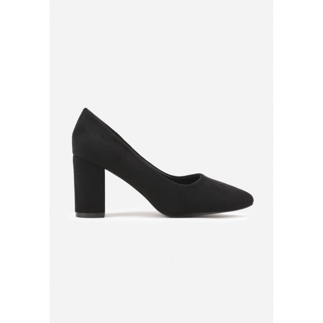Block heel shoes, black