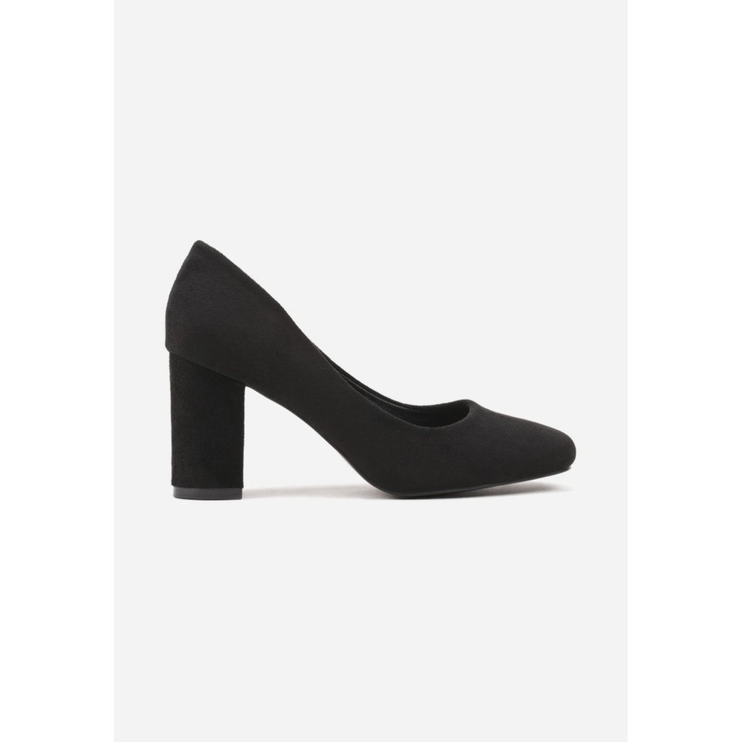 Block heel shoes, black