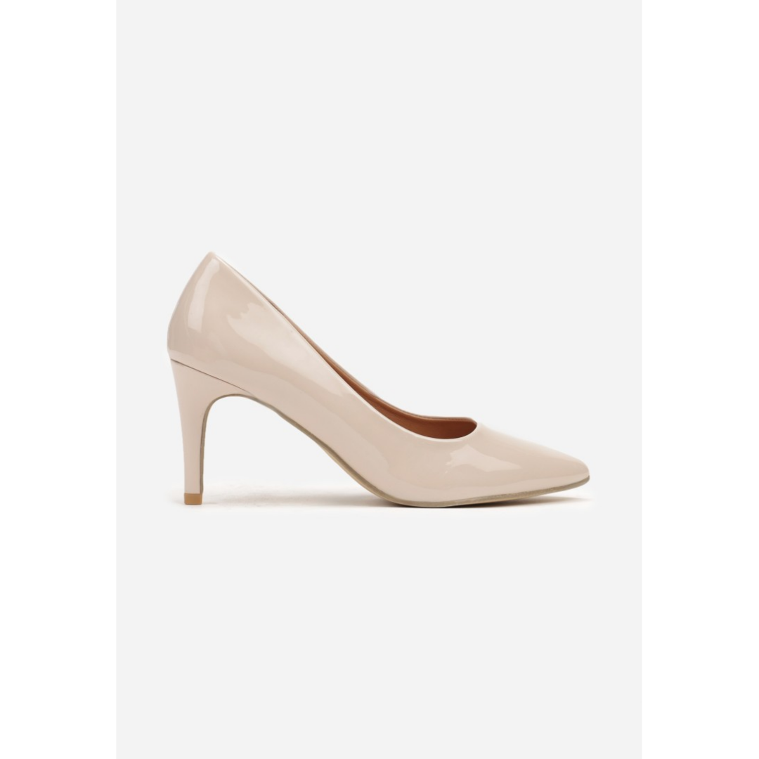 Heeled shoes, beige