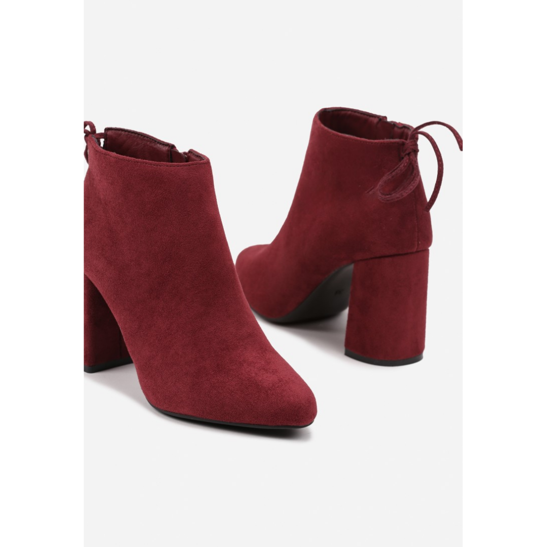 Heeled boots, red