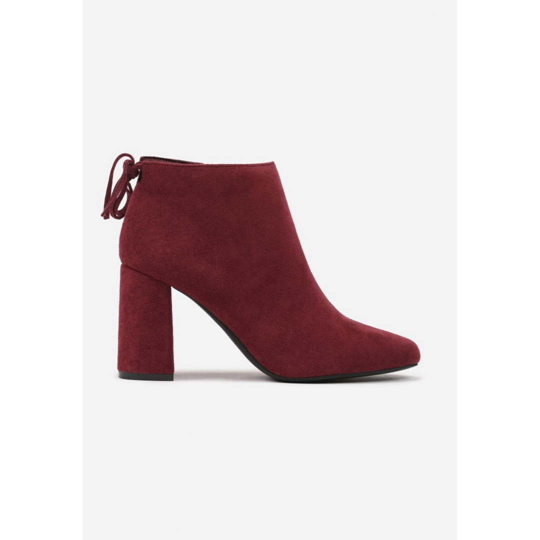 Heeled boots, red