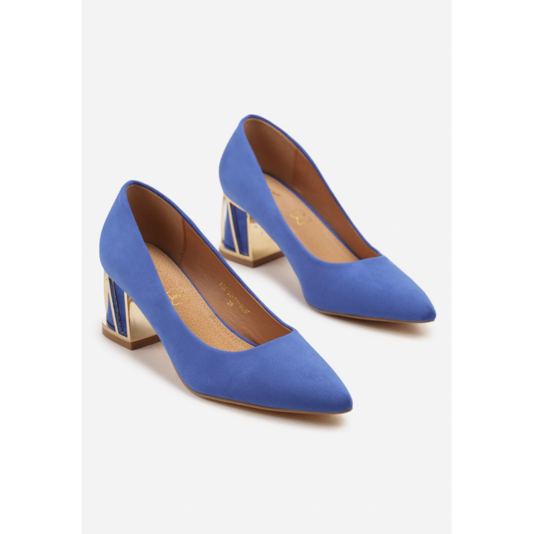 Heeled shoes, blue
