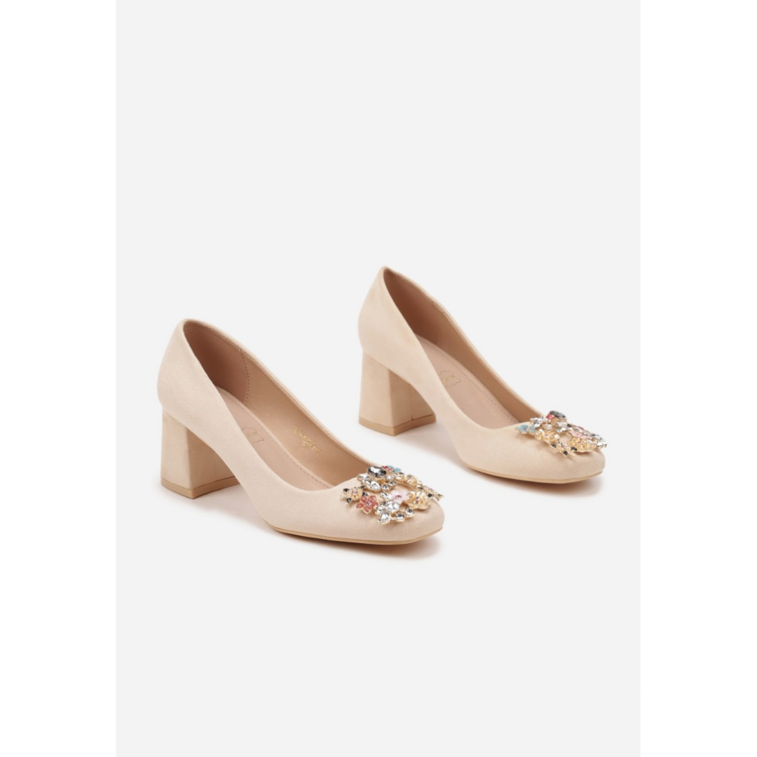 Heeled shoes, beige
