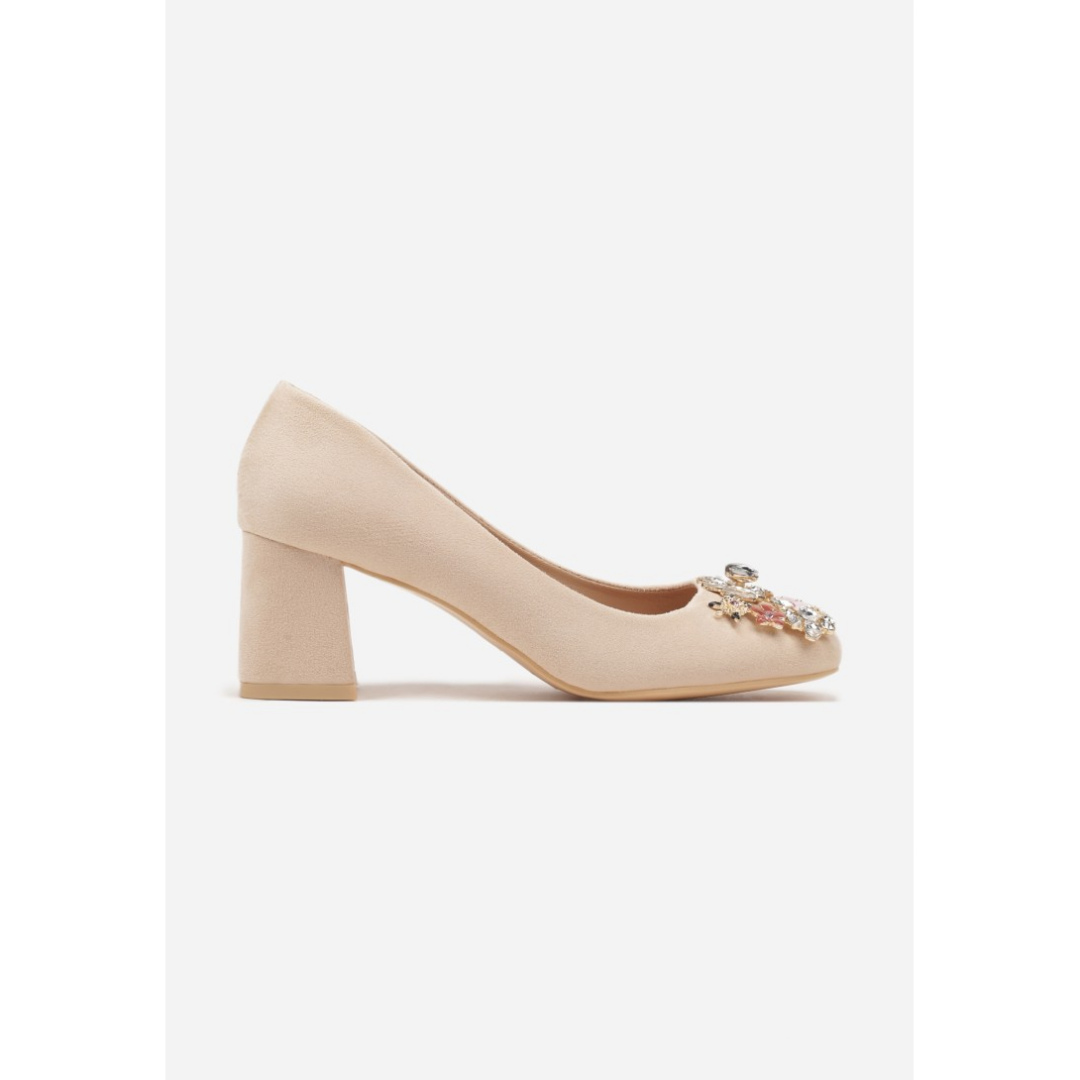 Heeled shoes, beige