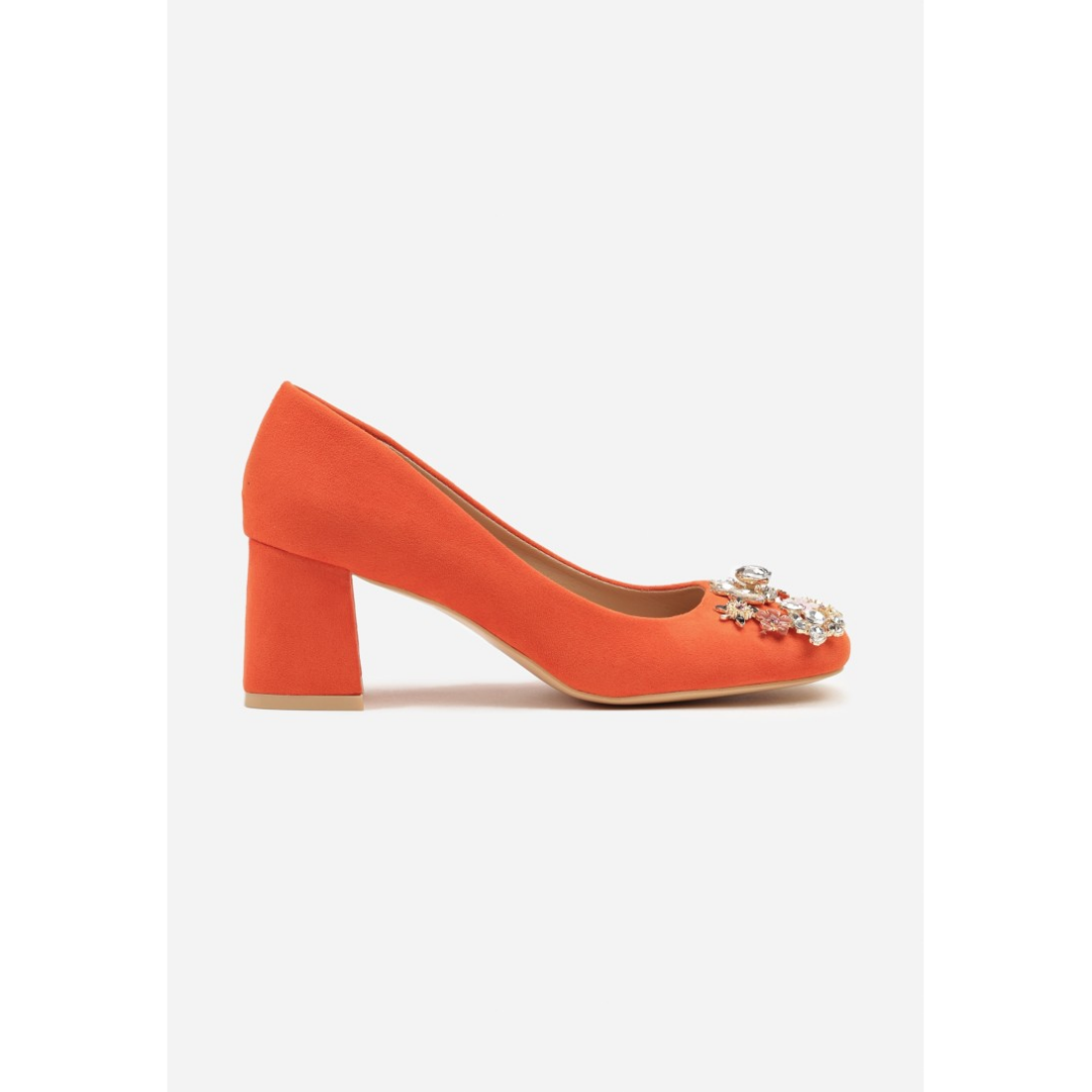 Heeled shoes, orange