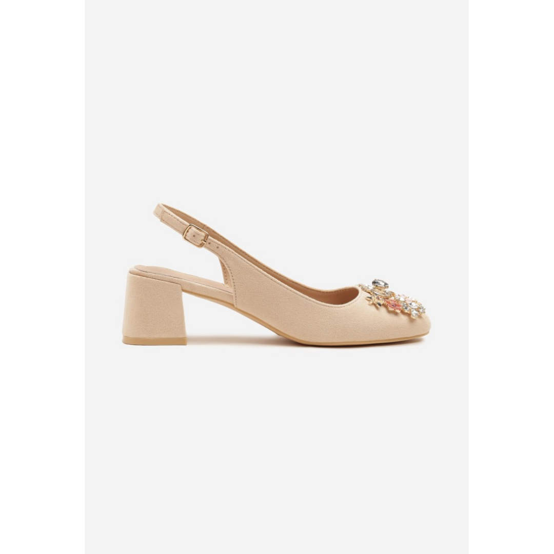 Heeled shoes, beige